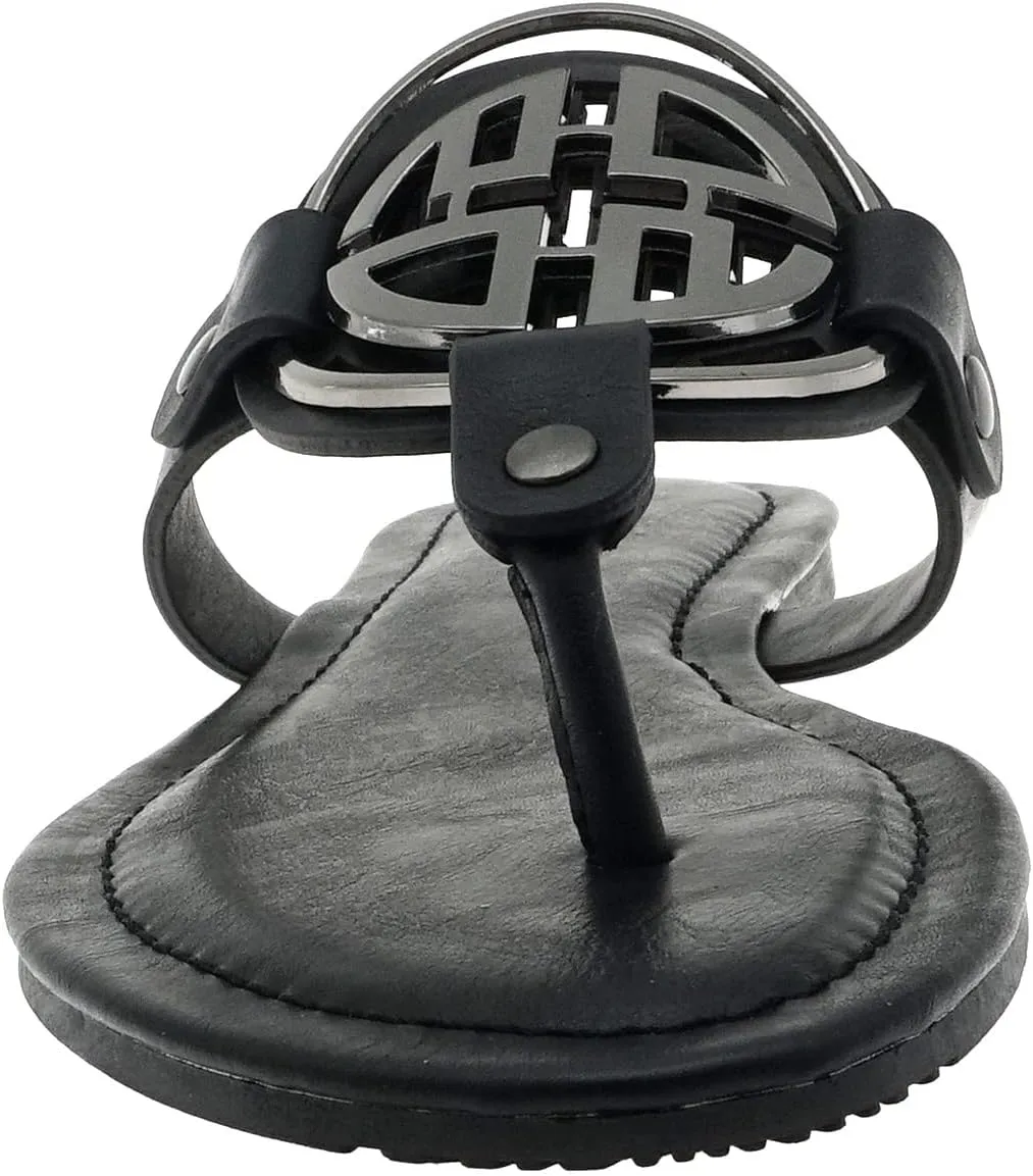 Pierre Dumas Women's Limit-24 Vegan Flip Flop Thong Slide Flat Sandal
