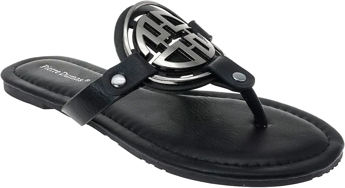 Pierre Dumas Women's Limit-24 Vegan Flip Flop Thong Slide Flat Sandal