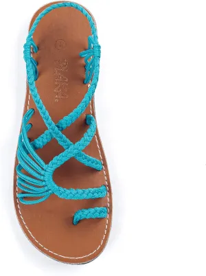 Plaka Flat Sandals for Women Palm Leaf