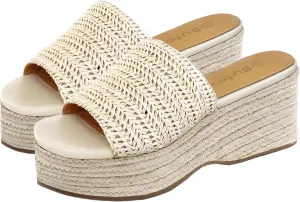 Platform Sandals Espadrilles for Women Wedge Sandals Open Toe Fashion Beach Sandals Spring Summer Shoes for Vacation