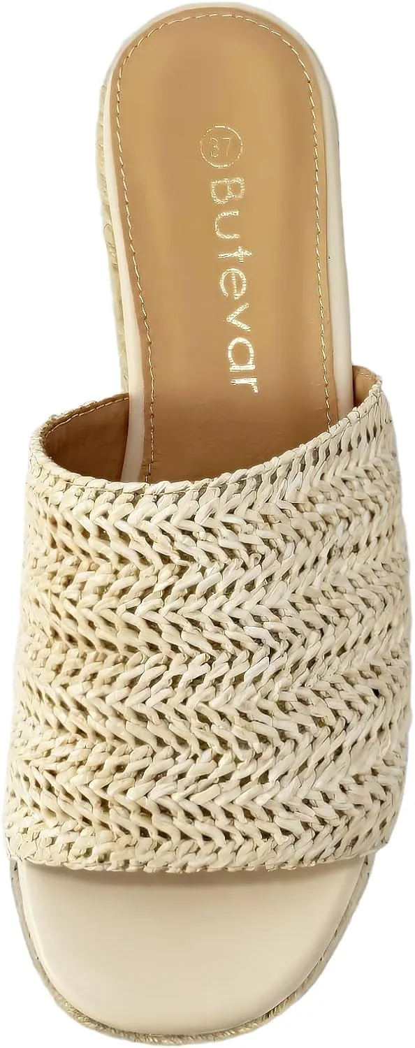 Platform Sandals Espadrilles for Women Wedge Sandals Open Toe Fashion Beach Sandals Spring Summer Shoes for Vacation