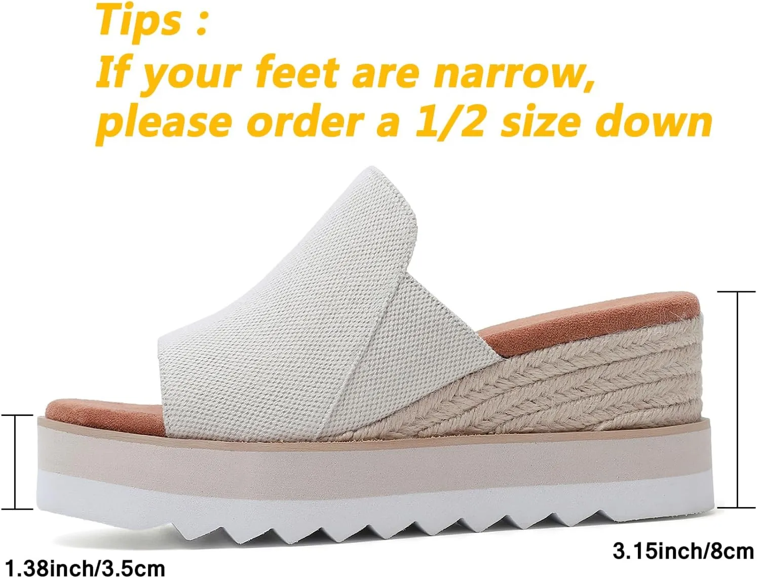 Platform Sandals Espadrilles Mules for Women Wedge Open Toe Slip On Sandals Raffia Womens Slides Shoes for Summer Vacation Beach Casual