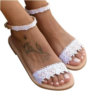 Platform Sandals for Women Prime Gibobby Sandal Boho Cross Summer Flat Shoes Beaded Slippers Casual Beach Sandals