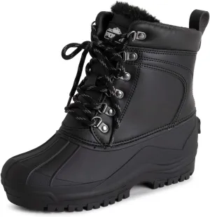 Polar Mens Muck Lace Up Short Nylon Winter Snow Rain Lace Up Casual Duck Boots