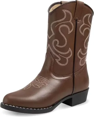 Premium Kids Cowboy Boots - Comfort Fit Toddler Cowboy Boots - Boys and Girls Cowboy Boots Durable & Stylish Western Wear for Young Riders