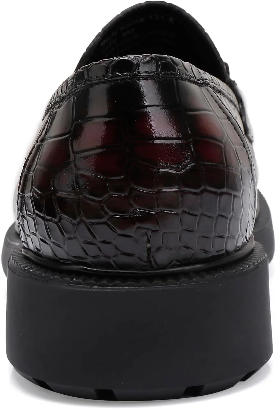 Premium Men's Dress Shoes, Classic Casual Crocodile Printed Penny Loafers with Buckle Party Wedding Shoes Slip on Dress Loafers for Men