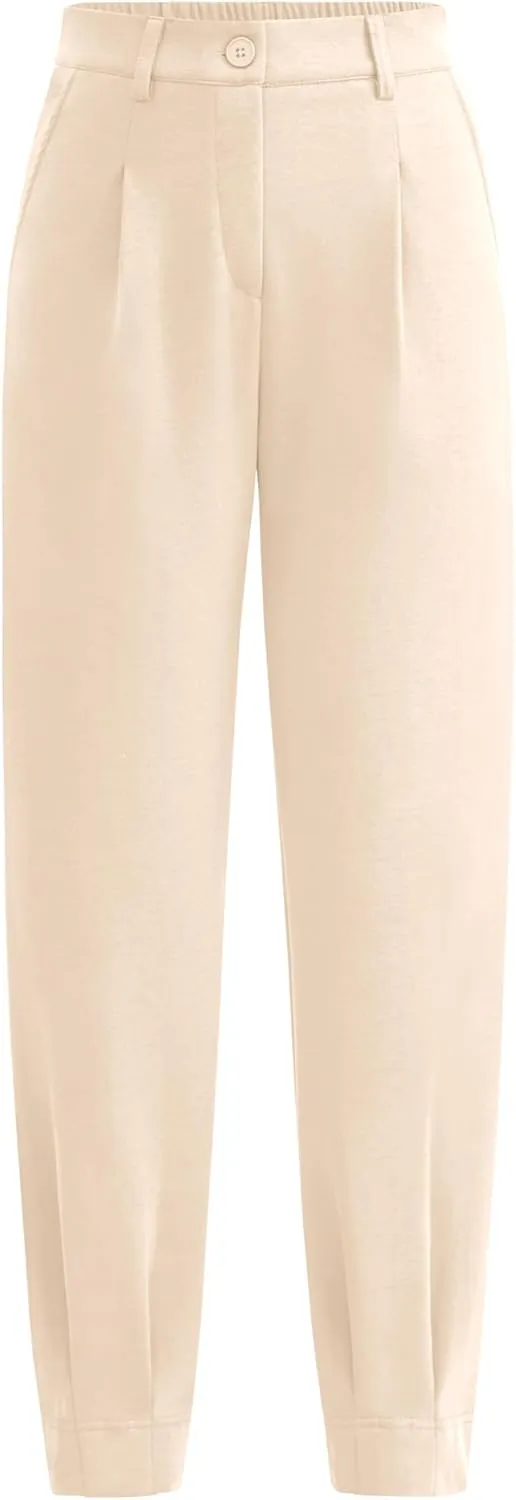 PRETTYGARDEN Women's High Waisted Pants Dressy Casual Ankle Length Work Office Trouser Slacks with Pockets