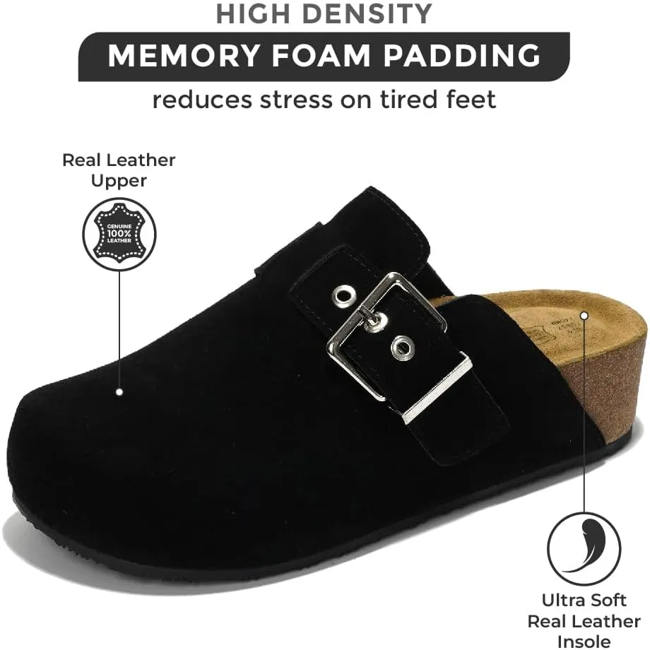 Project Cloud Clogs for Women Footwear - Memory Foam and Non-Slip Platform Wedges Heels for Women Mules & Clogs 2025 - Comfortable Stylish Slip-On with Adjustable Straps (Rhona)