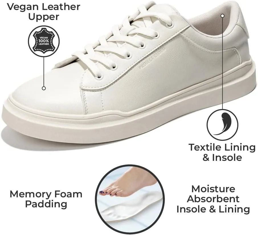 Project Cloud Mens Casual Shoes – Stylish and Lightweight Men's Fashion Sneakers with Memory Foam Insole – Non Slip Laced-Up Casual Shoes for Men for All-Day Wear (Tilton)