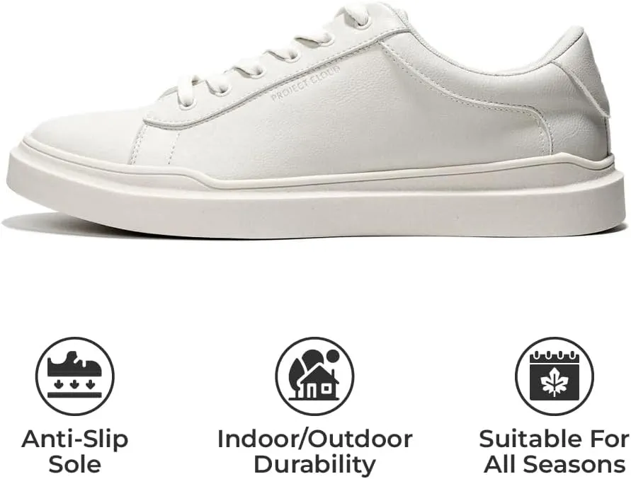 Project Cloud Mens Casual Shoes – Stylish and Lightweight Men's Fashion Sneakers with Memory Foam Insole – Non Slip Laced-Up Casual Shoes for Men for All-Day Wear (Tilton)