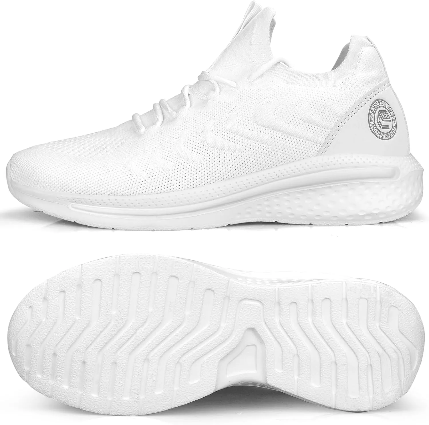 Pujcs Men Sneakers Lightweight Running Shoes for Men Slip on Walking Shoes with Breathable Mesh Comfortable Atheletic Shoes for Tennis Gym Workout