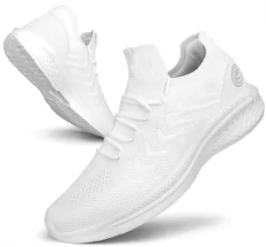 Pujcs Men Sneakers Lightweight Running Shoes for Men Slip on Walking Shoes with Breathable Mesh Comfortable Atheletic Shoes for Tennis Gym Workout