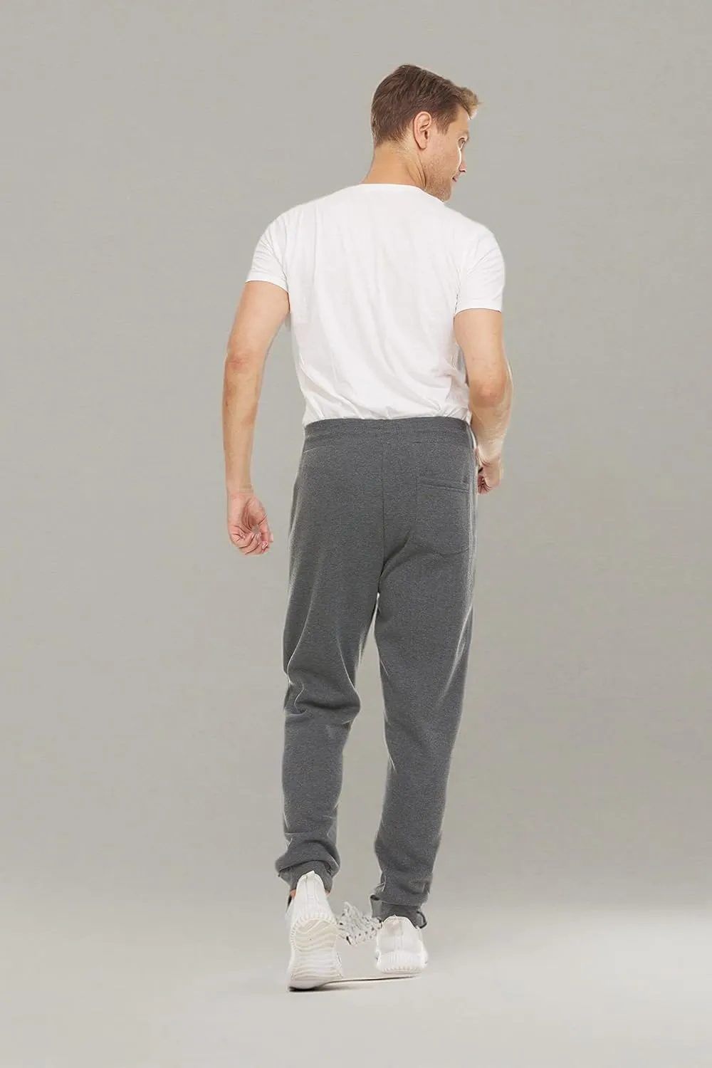 PURE CHAMP Mens 3 Pack Fleece Active Athletic Workout Jogger Sweatpants for Men with Zipper Pocket and Drawstring Size S-3XL