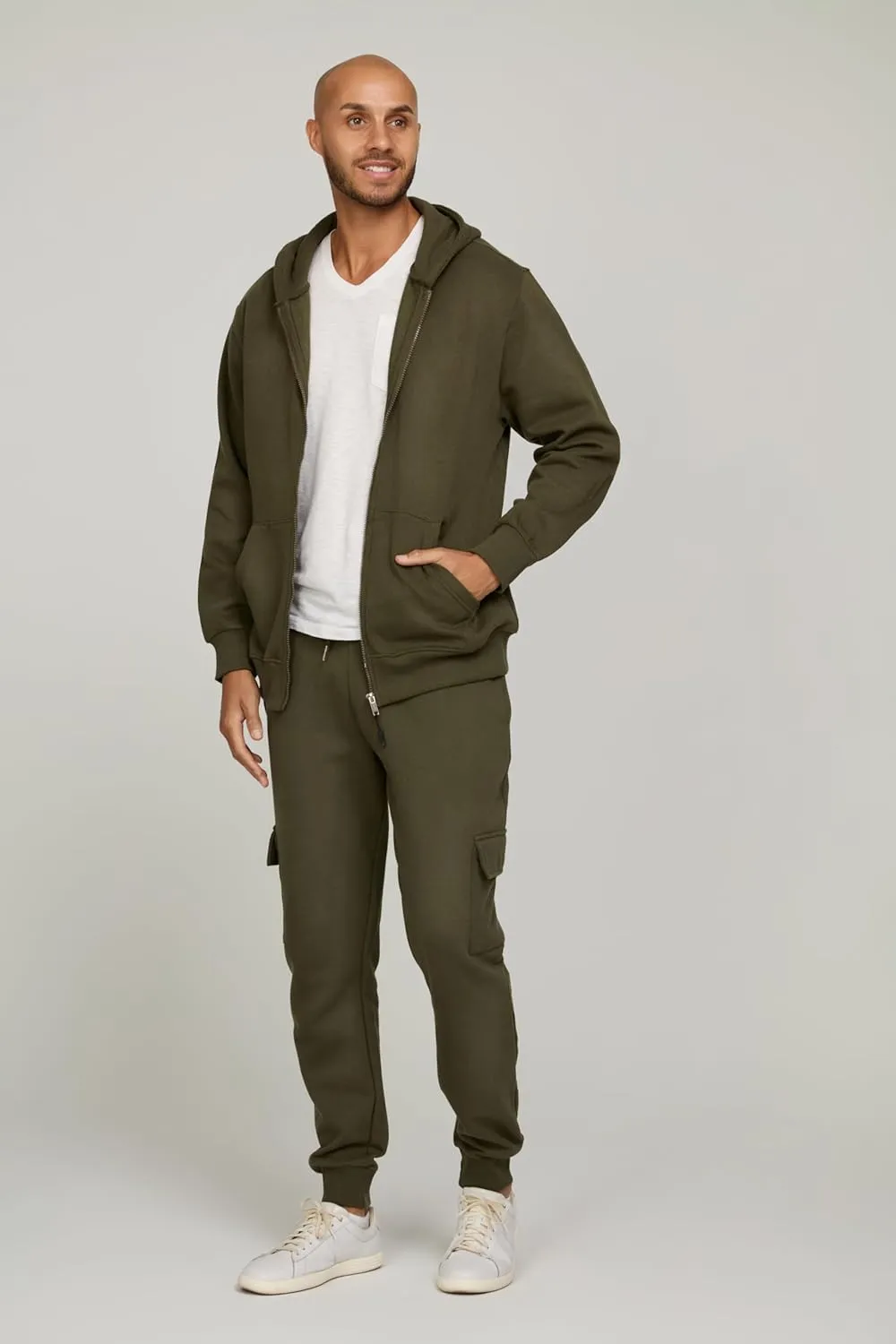 PURE CHAMP Mens 3 Pack Fleece Active Athletic Workout Jogger Sweatpants for Men with Zipper Pocket and Drawstring Size S-3XL
