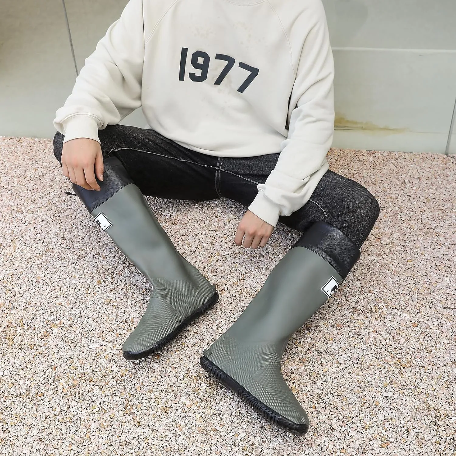 Rain Boots for Men and Women, Waterproof Rubber Boots Anti-Slip Garden Boots Durable Slip Resistant Muck Boots, Comfort Fishing Boots Knee High Work Boots for Outdoor