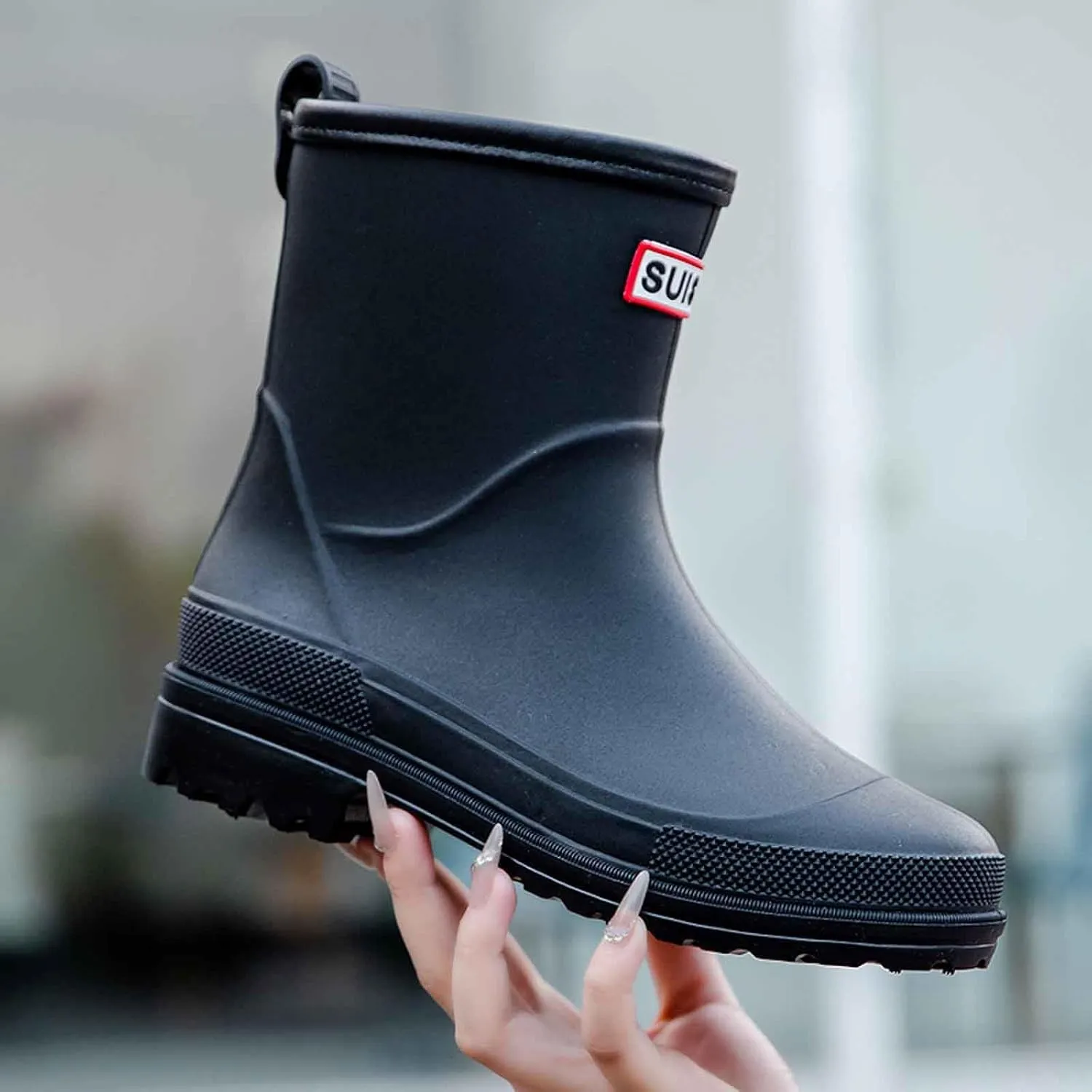 Rain Boots Women Short Rubber Slip Lightweight Water Shoes Unisex Original Garden Durable Fishing Boots Outdoor