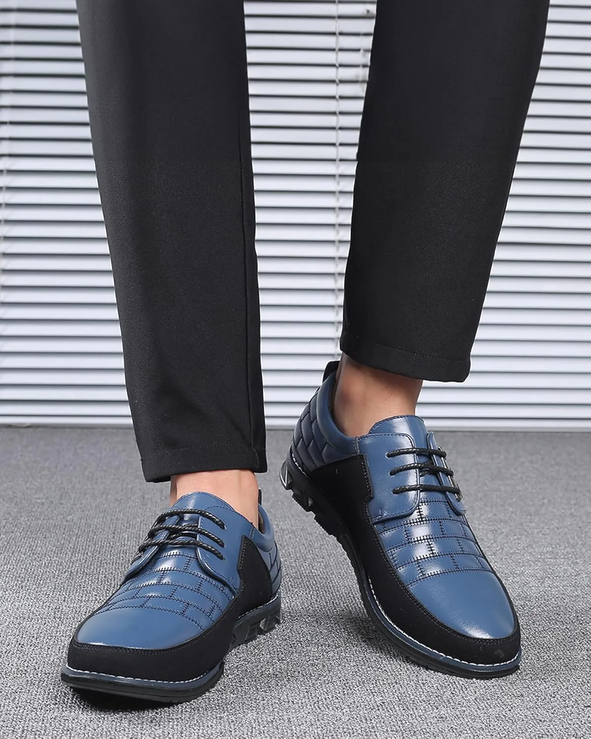 Recyphi Men’s Oxford Derby Orthopedic Leather Shoes Casual Dress Sneakers Formal Business Loafers Comfortable Walking Driving Shoes