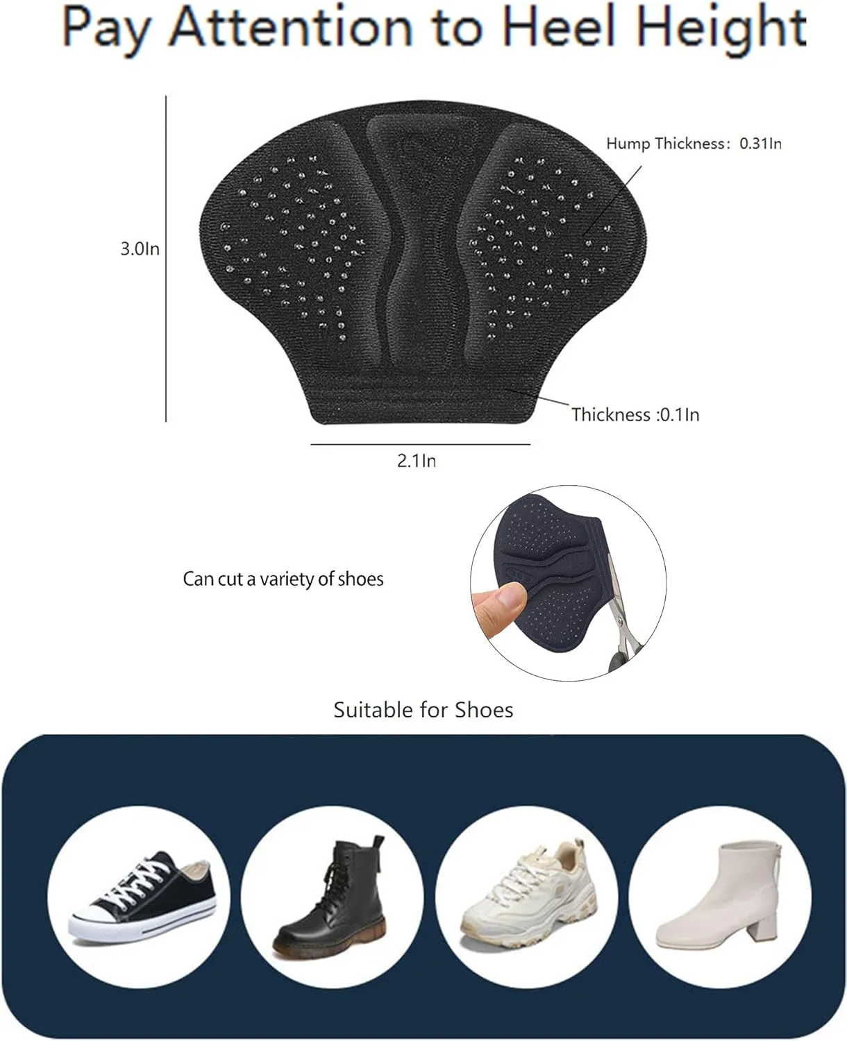 Red Bottom Shoe Sole Protector for Christian Louboutin, Heel and Metatarsal Grip Pads (Large Foot Pads 4 Pairs)