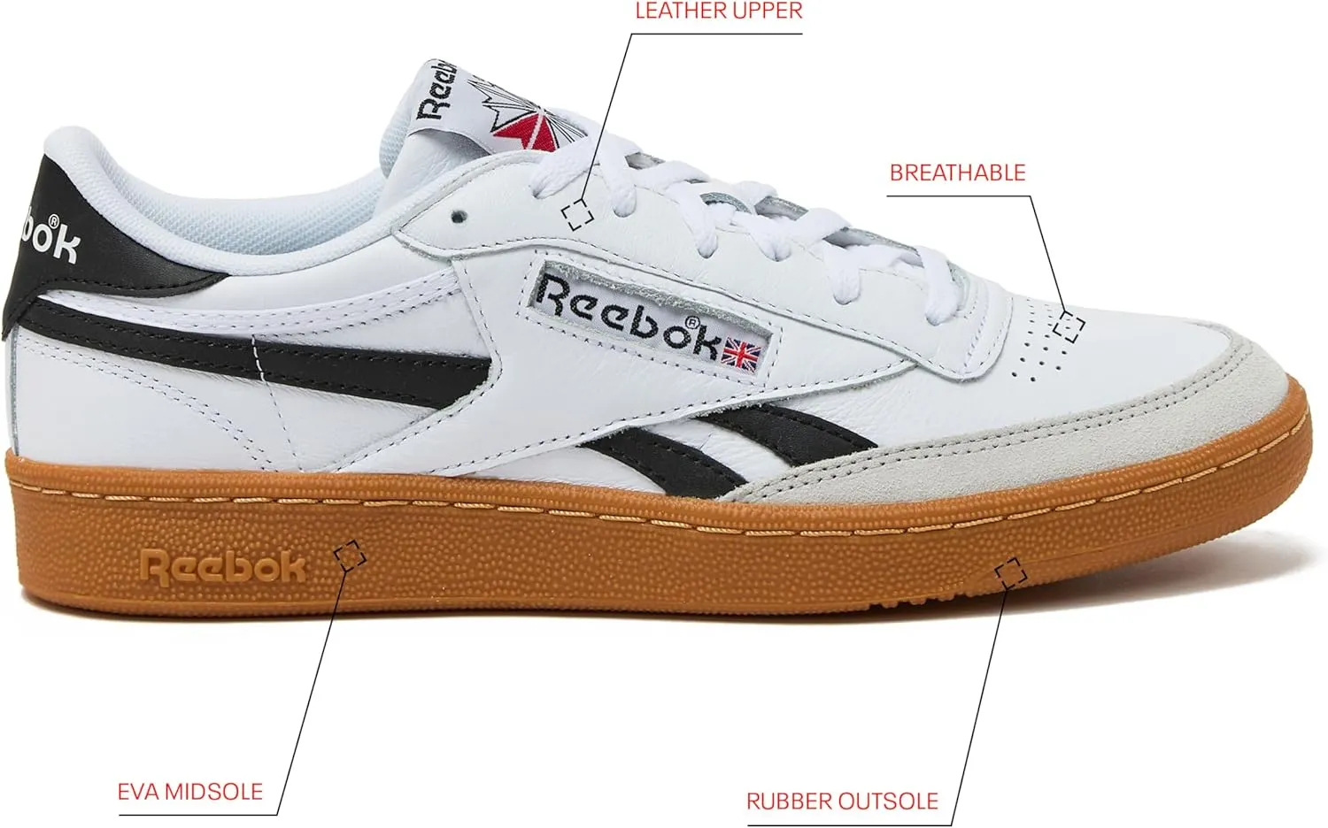 Reebok Men's Club C Revenge Vintage Sneakers Casual Tennis Shoes Size 6 to 15
