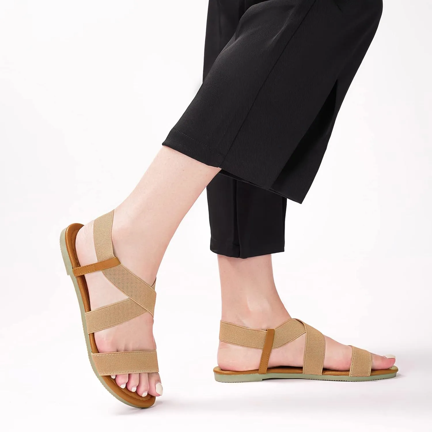 Rekayla Flat Elastic Sandals for Women