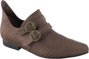 Retro Medieval Pointed Shoes Roman Viking Pirate 2 Buckle Boots Loafers Halloween Court Shoes