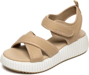 Rihero Women's Comfortable Platform Sport Sandals Open Toe Soft Adjustable Summer Beach Wedge Sandals