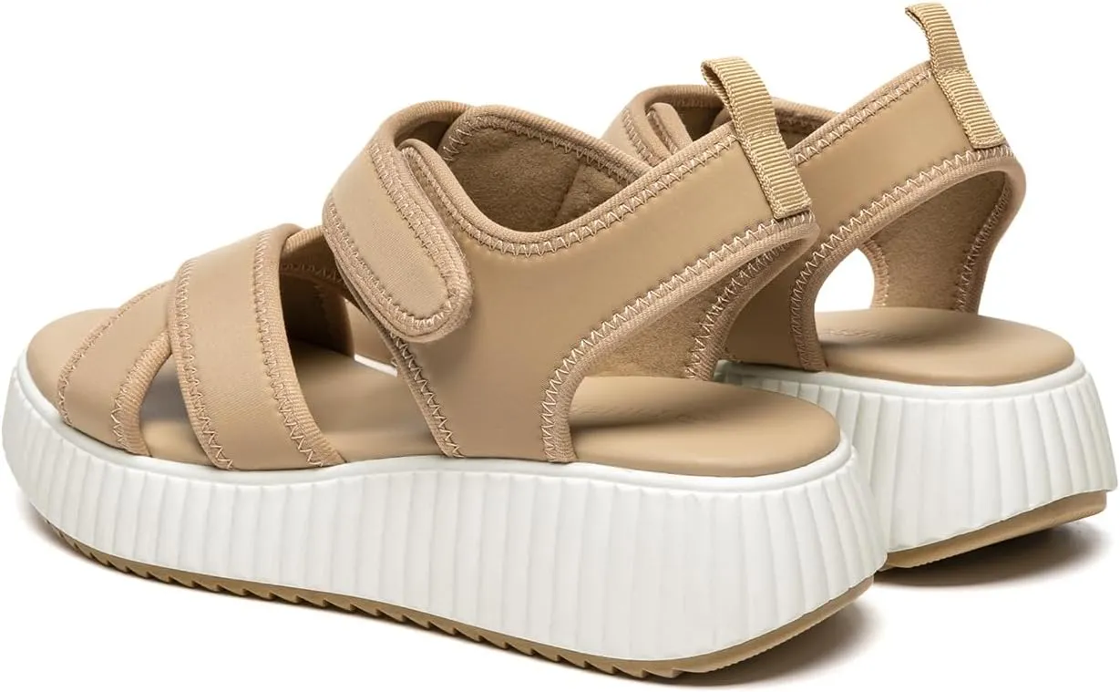 Rihero Women's Comfortable Platform Sport Sandals Open Toe Soft Adjustable Summer Beach Wedge Sandals