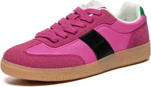 Rihero Women's Fashion Sneakers Comfortable Walking Shoes Casual Lace-Up Non Slip Sneakers