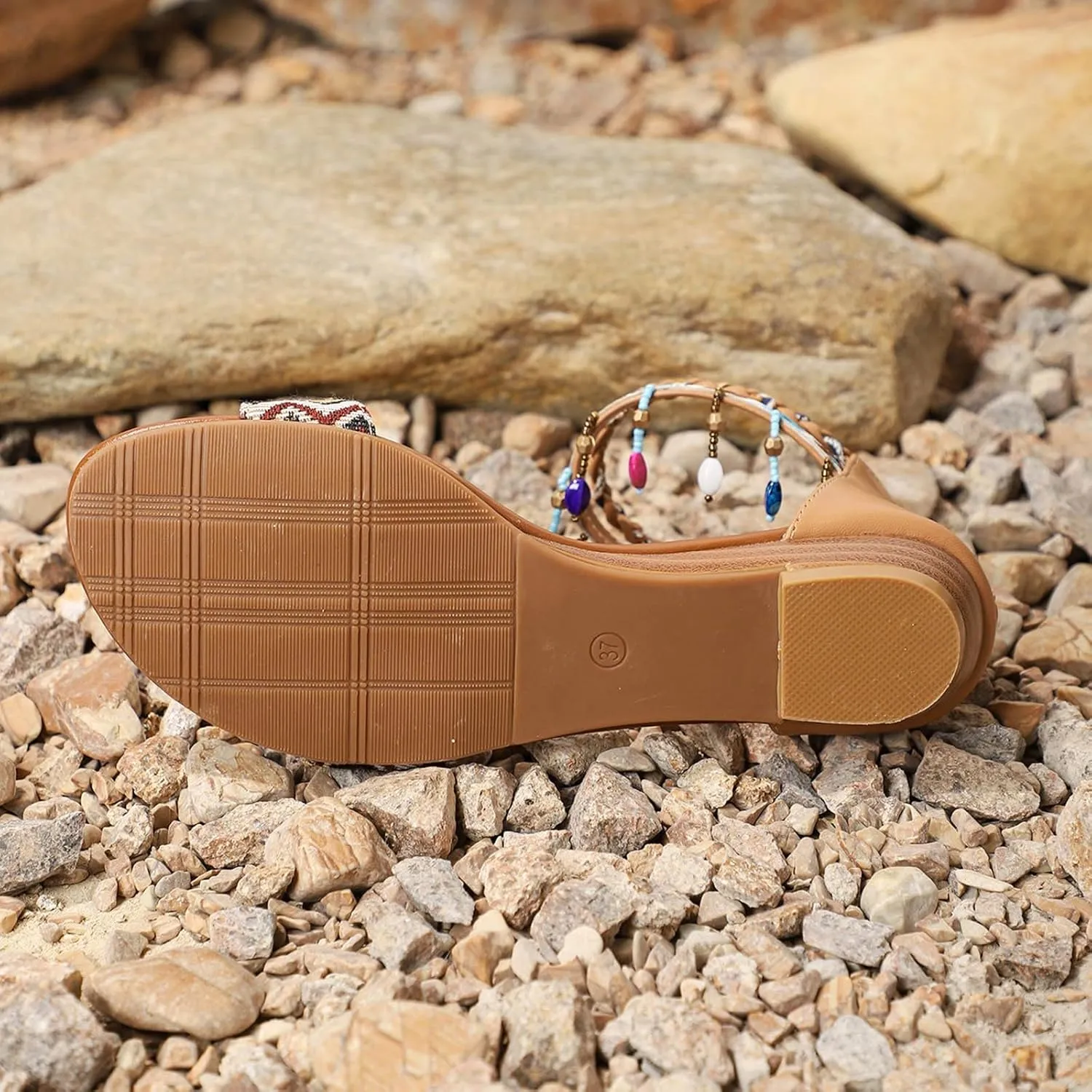 Roorsily Women's Breathable Sandals Fashionable Outdoor Tassel Sandals Bohemian Beach Sandals Banquet Sandals for Women