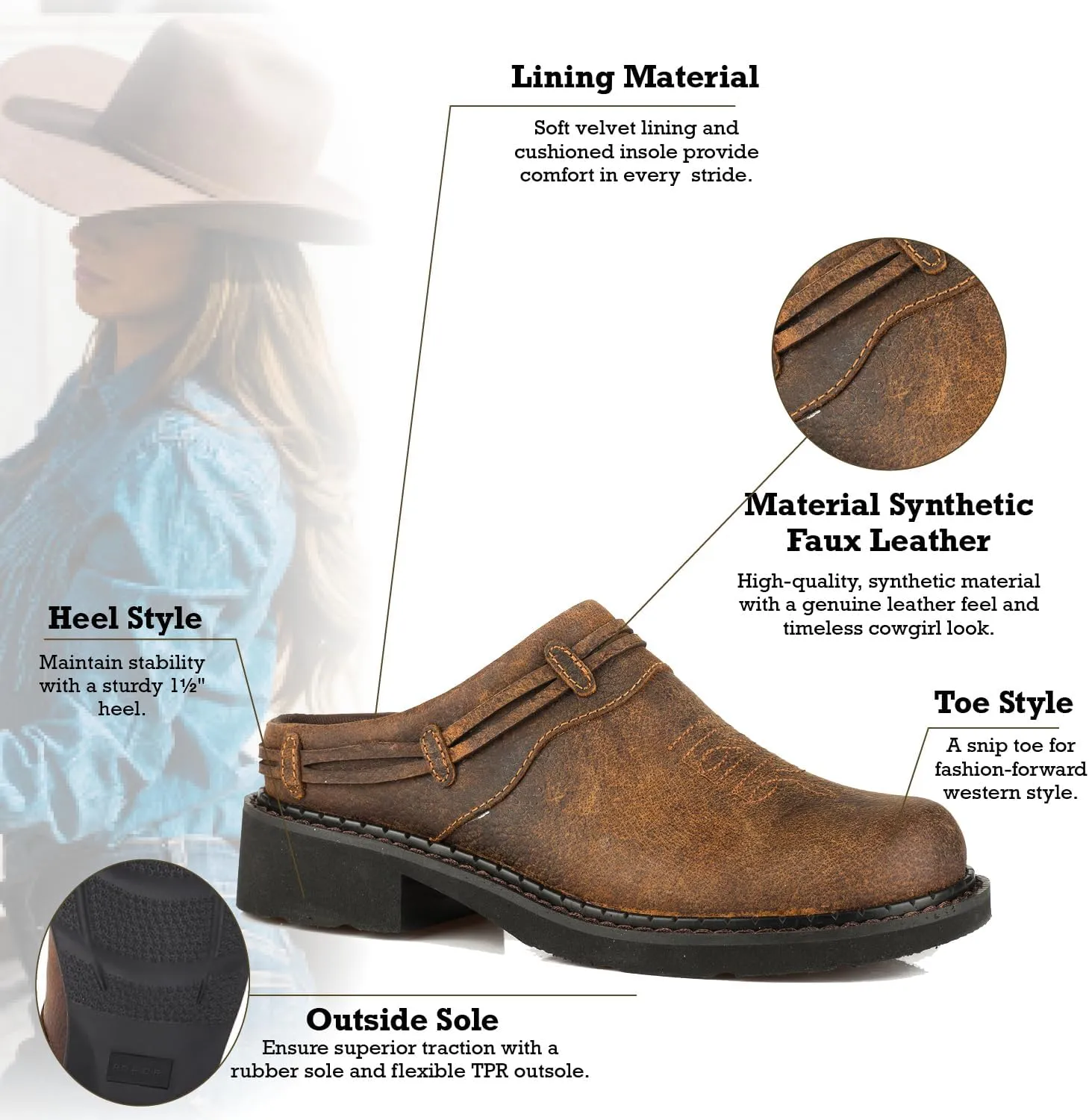 ROPER Women's Laces Clog
