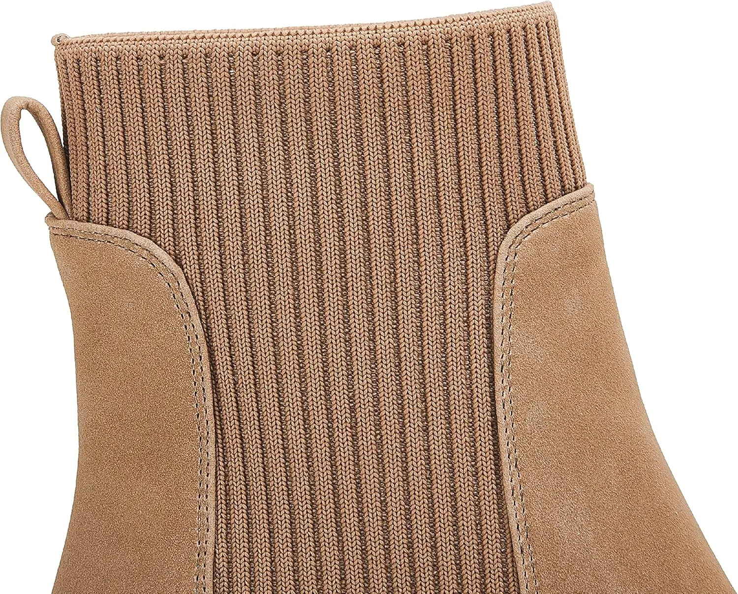Ruanyu Womens Platform Ankle Boots Elastic Chunky Block Heel Chelsea Booties Lug Sole Non-Slip Combat Shoes