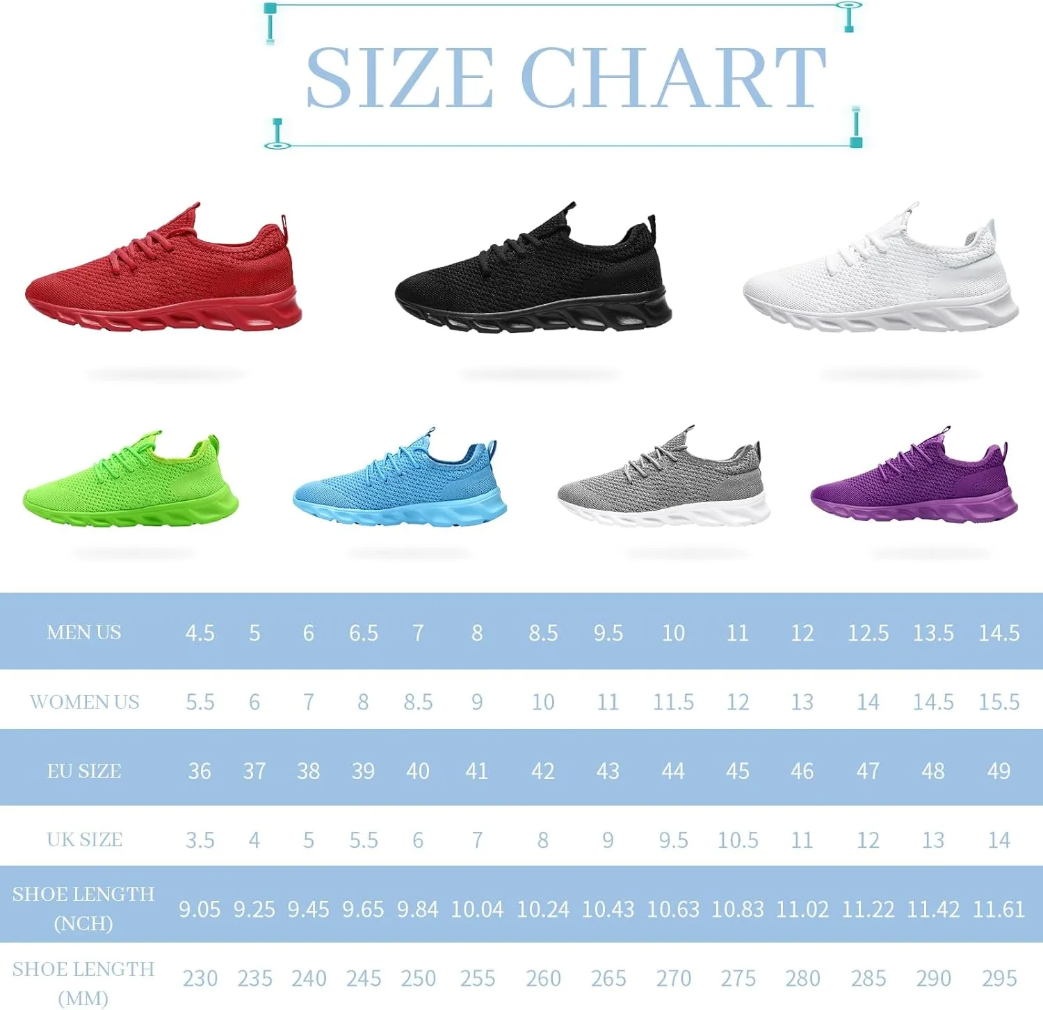 Running Shoes Mens Womens Walking Tennis Gym Sneakers Slip On Comfortable Lightweight Athletic Workout Casual Fashion Sports Shoes
