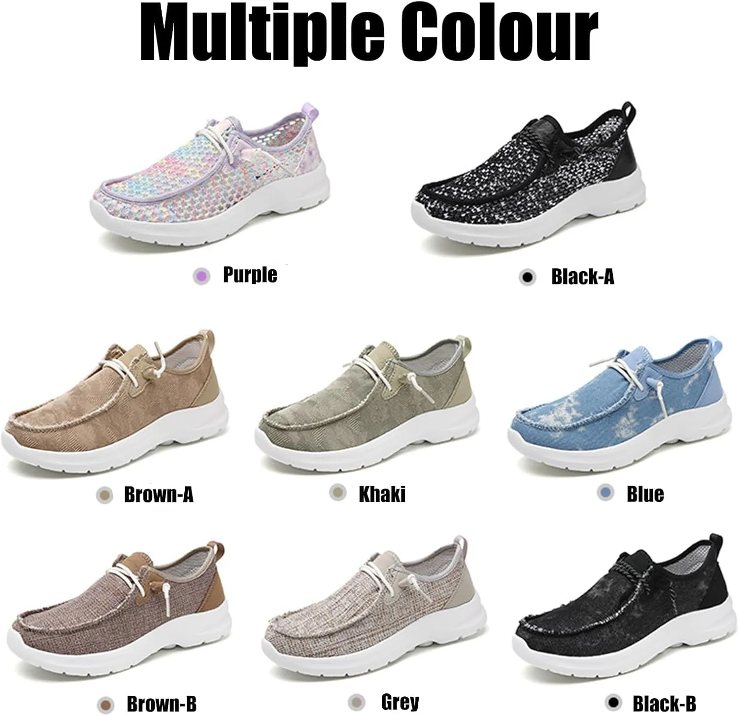 SACFOF Women’s Slip On Loafers Casual Shoes,Lace Up Comfortable Slip On Mesh Walking Shoes Fashion Lightweight Boat Shoes Sneaker