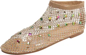 Sandals for Women Summer Beach Sandals Elastic Ankle Strap Sandals Dressy Bohemian Flats Flip Flops Walking Shoes