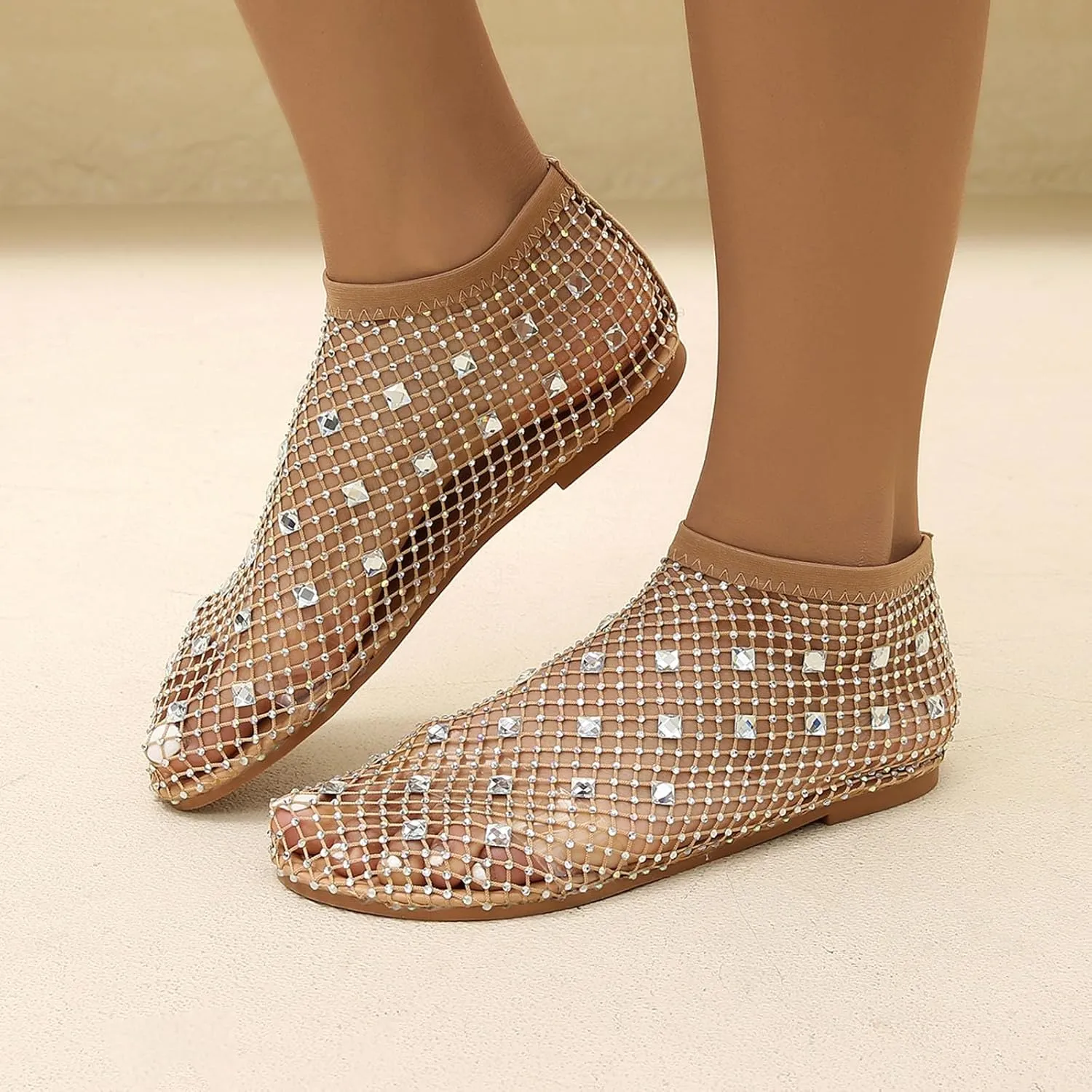 Sandals for Women Summer Beach Sandals Elastic Ankle Strap Sandals Dressy Bohemian Flats Flip Flops Walking Shoes
