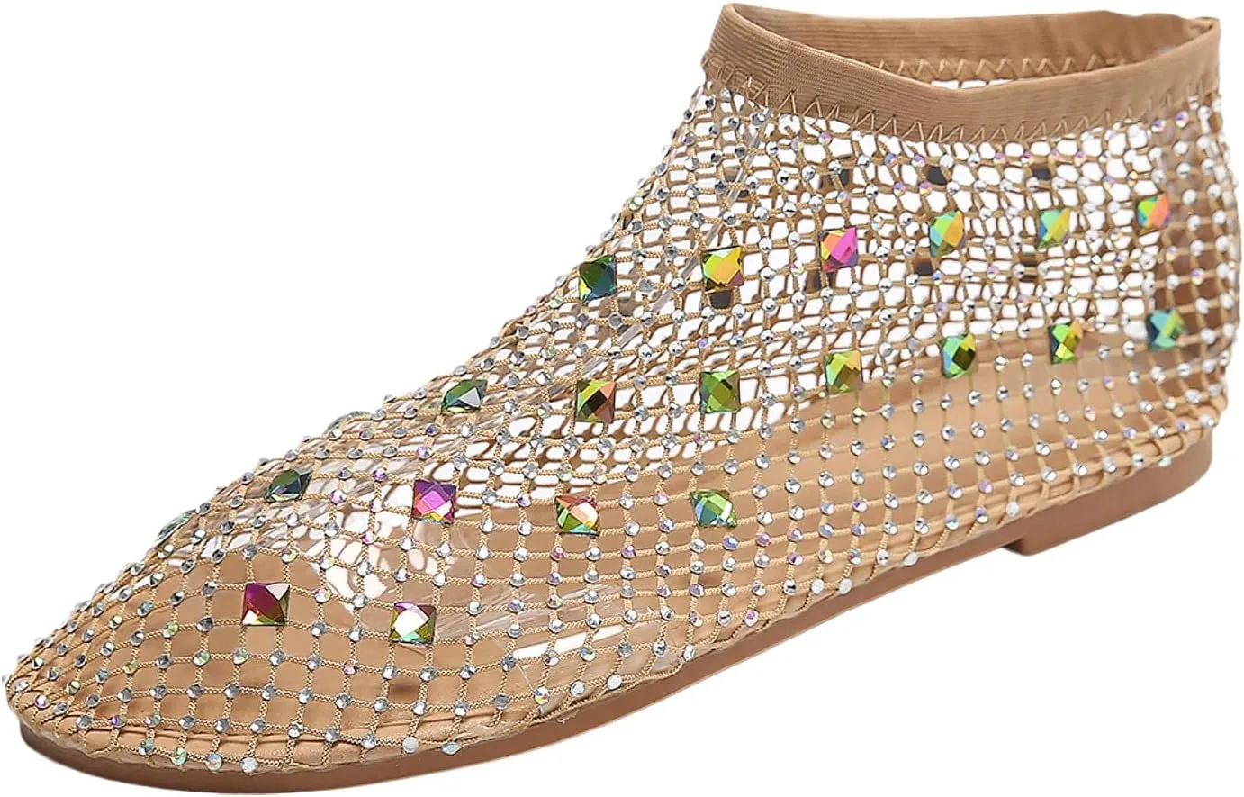 Sandals for Women Summer Beach Sandals Elastic Ankle Strap Sandals Dressy Bohemian Flats Flip Flops Walking Shoes