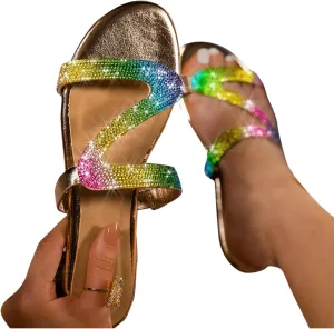 Sandals for Women Wide Width,T-Strap Comfy Platform Sandal Shoes Summer Beach Travel Fashion Slipper Flip Flops