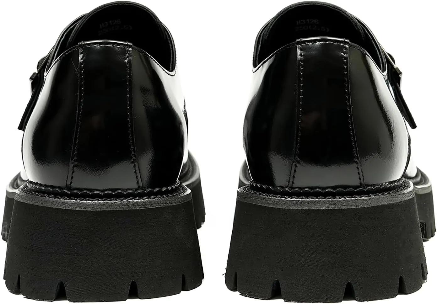 Santimon Mens Loafers Formal Dress Patent Leather Buckle Loafers Fashion Tuxedo Wedding Business Casual Mocasines Comfortable Thick Sole Walking Shoes for Men