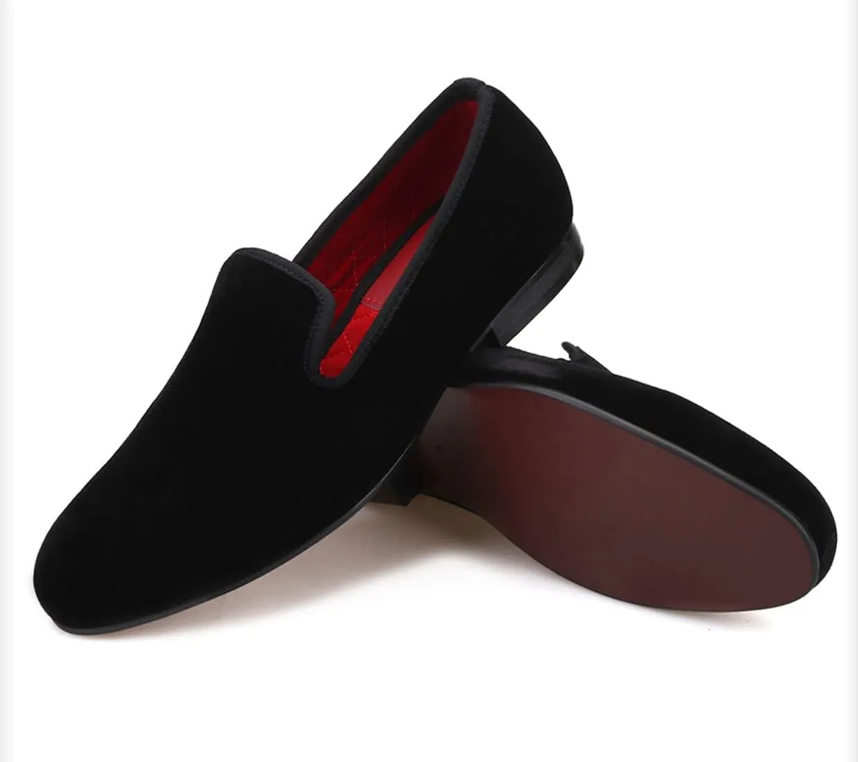 Santimon Mens Loafers Slip On Wedding Dress Velvet Penny Loafers Fashion Tuxedo Casual Business Luxury Suede Shoes Prom Smoking Party Disco Moccasins for Men