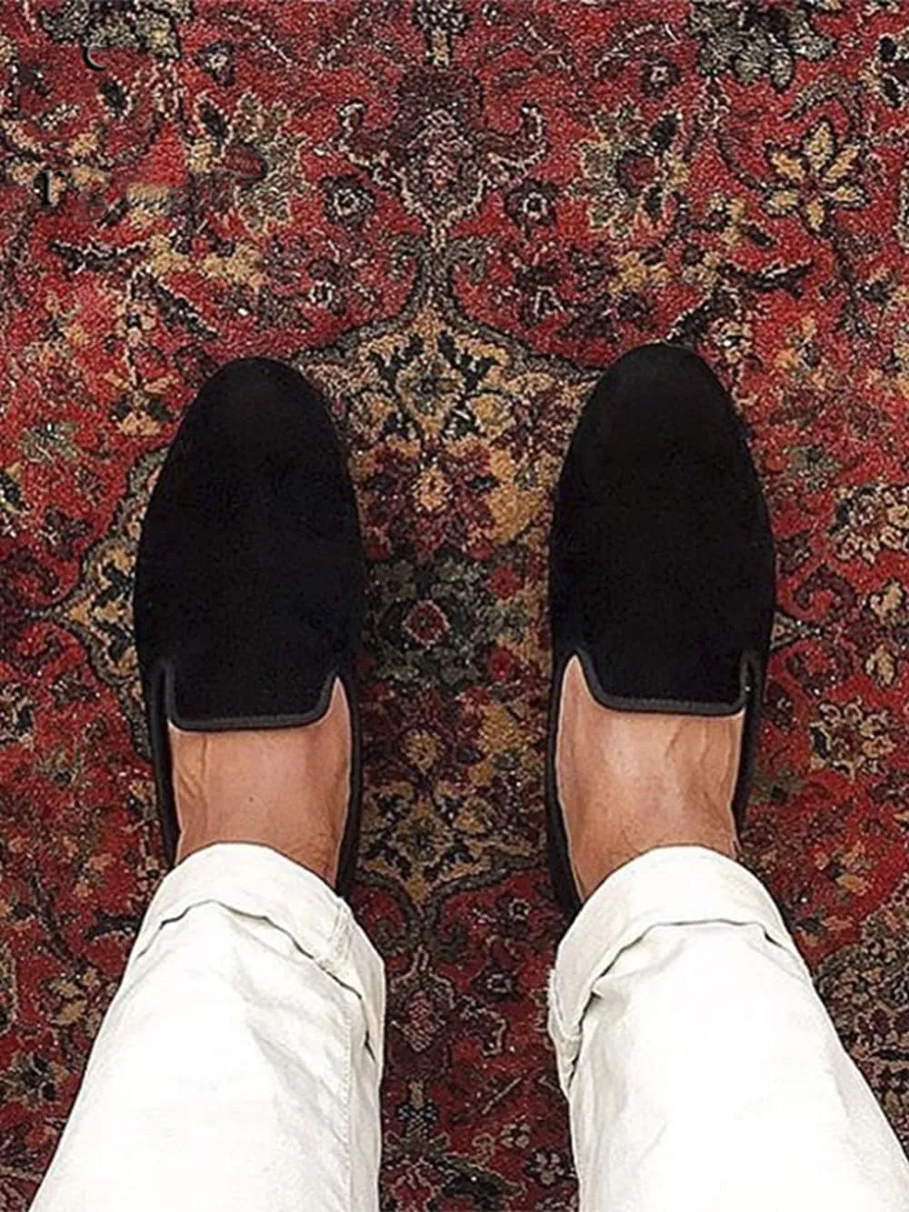 Santimon Mens Loafers Slip On Wedding Dress Velvet Penny Loafers Fashion Tuxedo Casual Business Luxury Suede Shoes Prom Smoking Party Disco Moccasins for Men