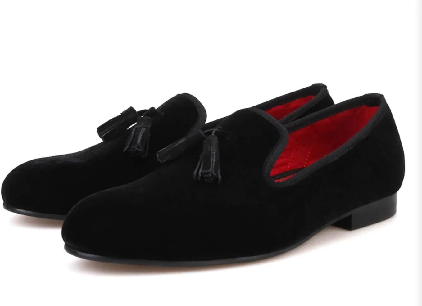 Santimon Mens Tassel Loafers Slip On Wedding Dress Velvet Penny Loafers Fashion Tuxedo Formal Business Casual Luxury Prom Shoes Smoking Party Ballroom Disco Moccasins for Men