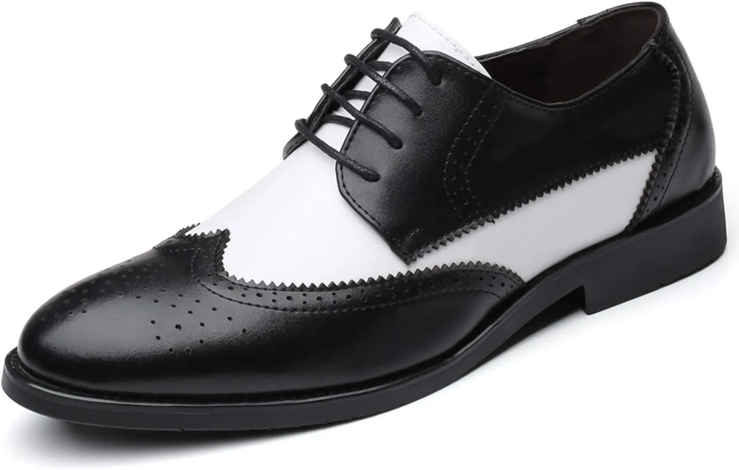 Santimon Men's Wingtip Oxford Classic Modern Formal Lace Up Dress Shoes