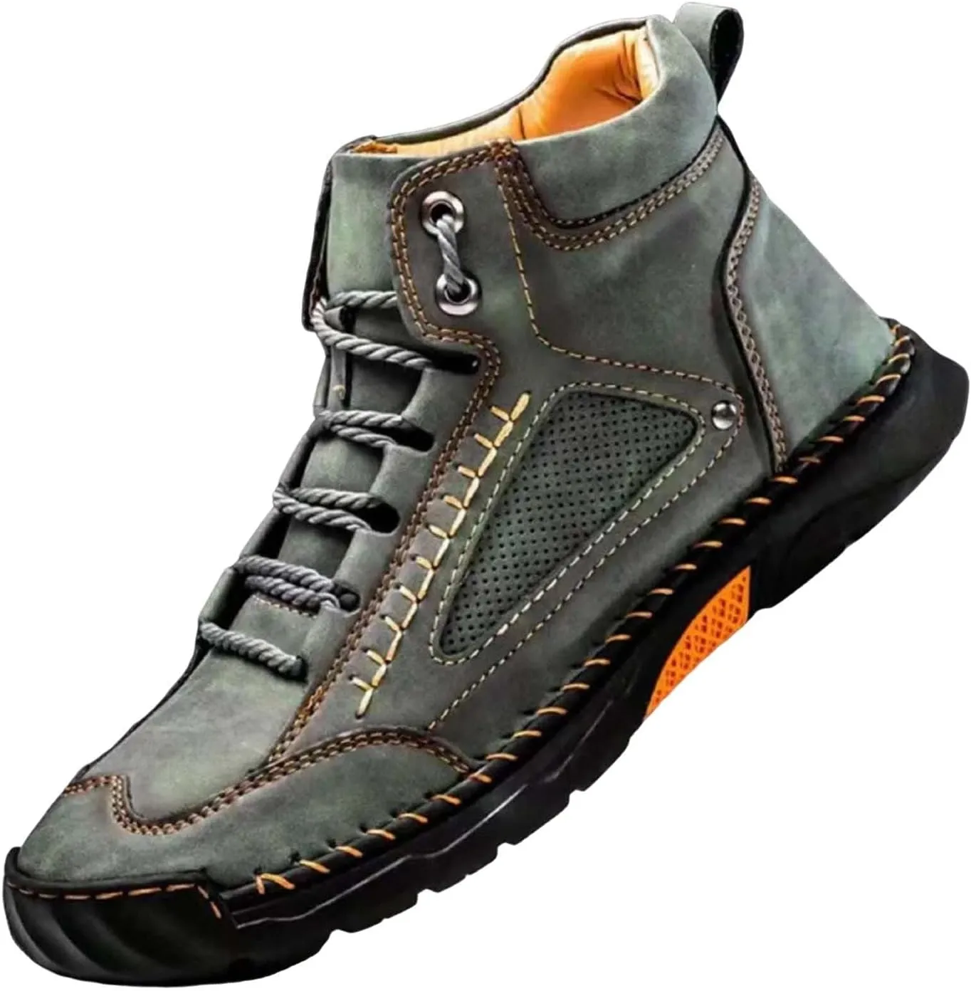 Sawbehind Mens Boots Comfortable Arch Support Handmade Waterproof Boots Casual Lightweight Hiking Outdoor Walking Sneakers