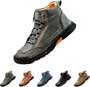 Sawbehind Mens Boots Comfortable Arch Support Handmade Waterproof Boots Casual Lightweight Hiking Outdoor Walking Sneakers