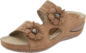 SBGMoSJ Orthopedic Shoes for Women Womens Orthopedic Flip Flops Wide Womens Summer Shoes White Women's Dress Sandals Walking Shoes Women Memory Foam Womens Wide Sandals