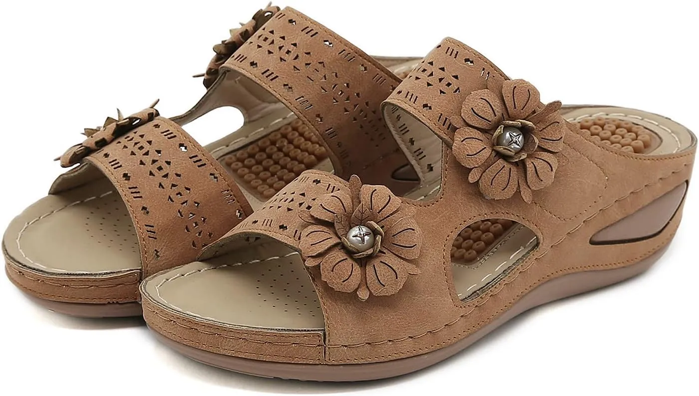 SBGMoSJ Orthopedic Shoes for Women Womens Orthopedic Flip Flops Wide Womens Summer Shoes White Women's Dress Sandals Walking Shoes Women Memory Foam Womens Wide Sandals