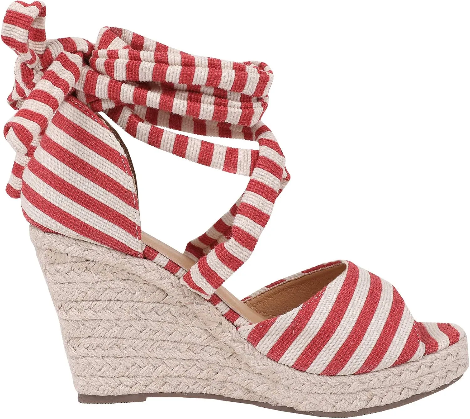 SERAIH Womens Lace up Espadrilles Platform Wedges Sandals Heels Tie Ankle Strap Summer Dress Shoes