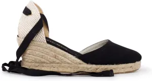 Sevilla Authentic Spanish Espadrille Wedge Sandals for Women - Sustainable, Eco Friendly, Vegan Shoes. Classic Style, Organic Cotton Canvas Upper, Comfy Insole, Jute Midsole, Rubber Sole. Made in Spain