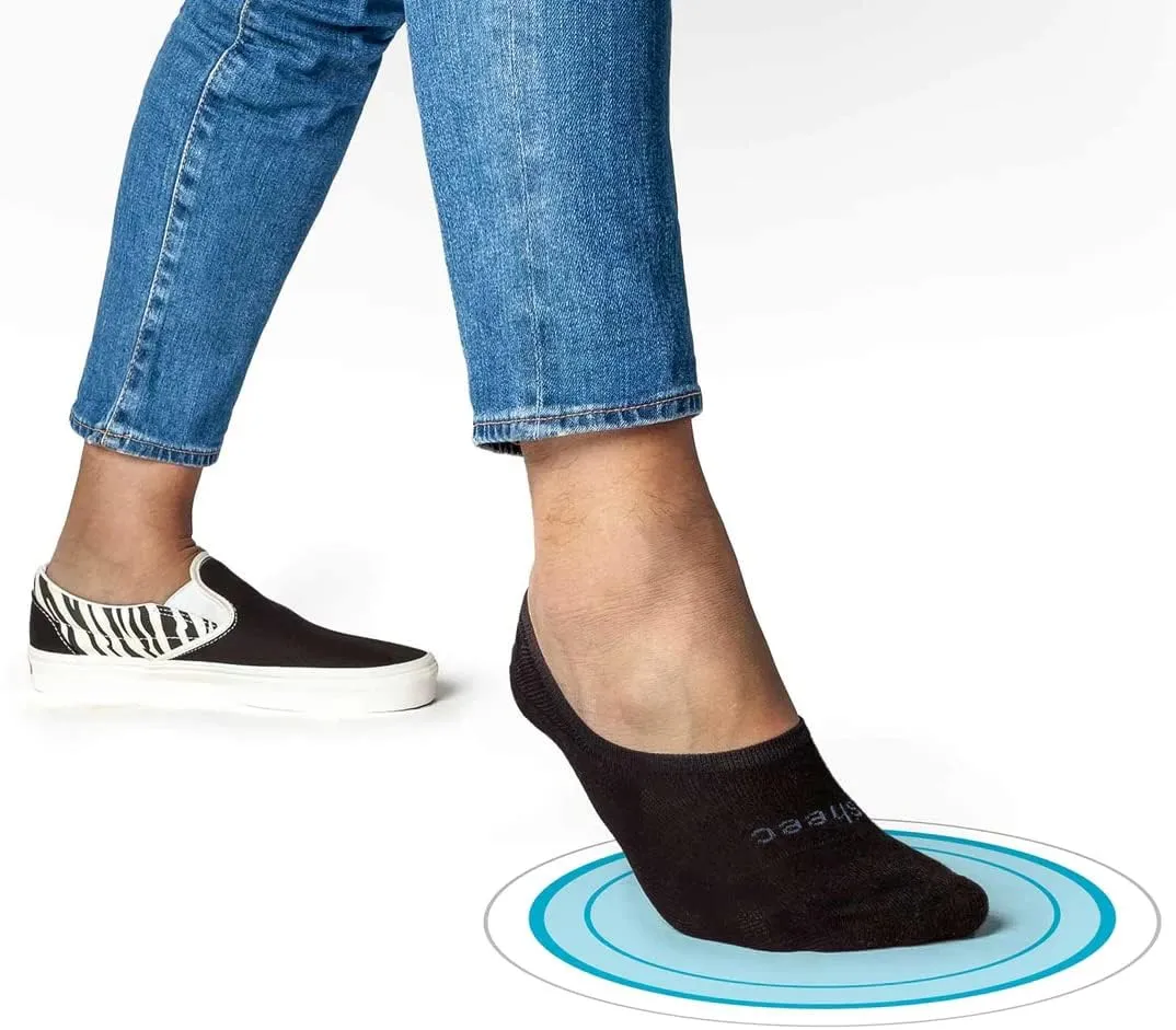 SHEEC Men's No Show Socks–Ultra-Soft Modal, Moisture-Wicking, Non-Slip Heel Grip–Invisible Fit for Sneakers & Boat Shoes