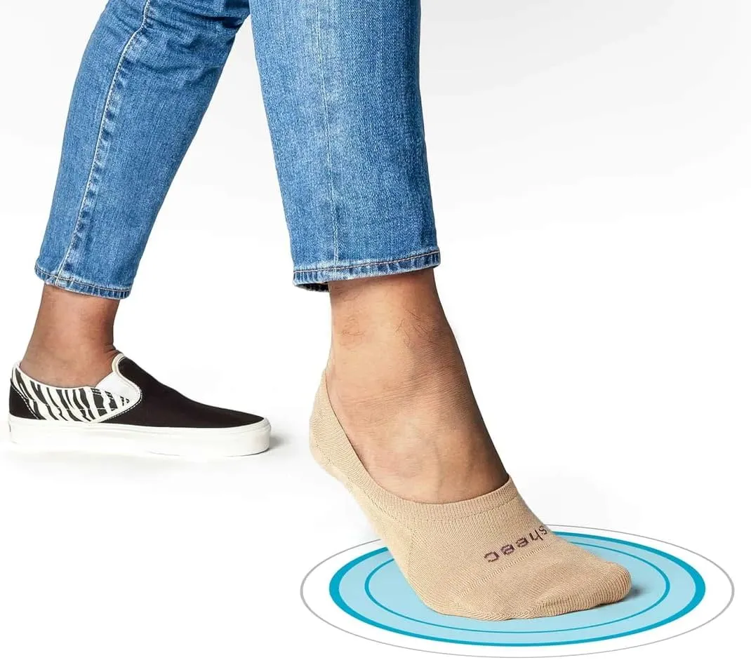 SHEEC Men's No Show Socks–Ultra-Soft Modal, Moisture-Wicking, Non-Slip Heel Grip–Invisible Fit for Sneakers & Boat Shoes